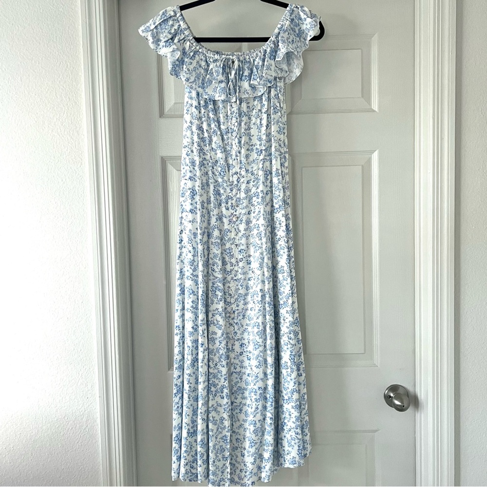 Z Supply Blue Floral Blouse